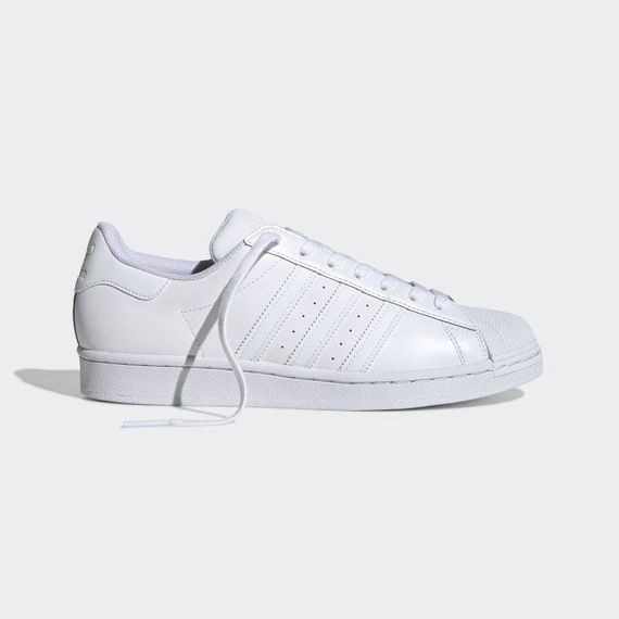 Unisex Leather Superstar Casual Sneakers-White-White - photo 1