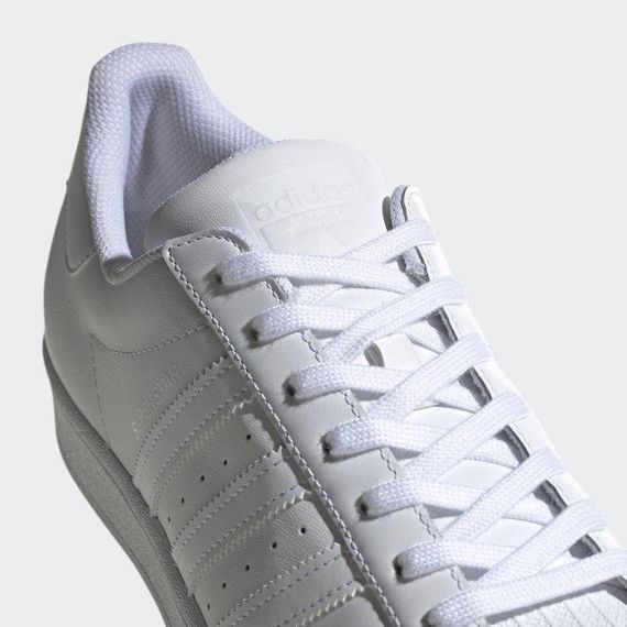 Unisex Leather Superstar Casual Sneakers-White-White - photo 4