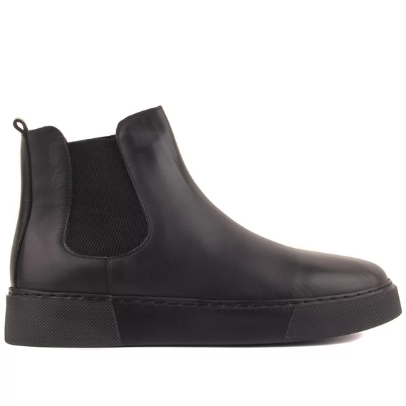 New Season Men's Eva Sole Leather Chelsea Boots - Black Black - photo 4