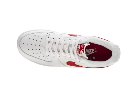 Unisex Leather Airforce Casual Sneakers-White-Red - photo 5