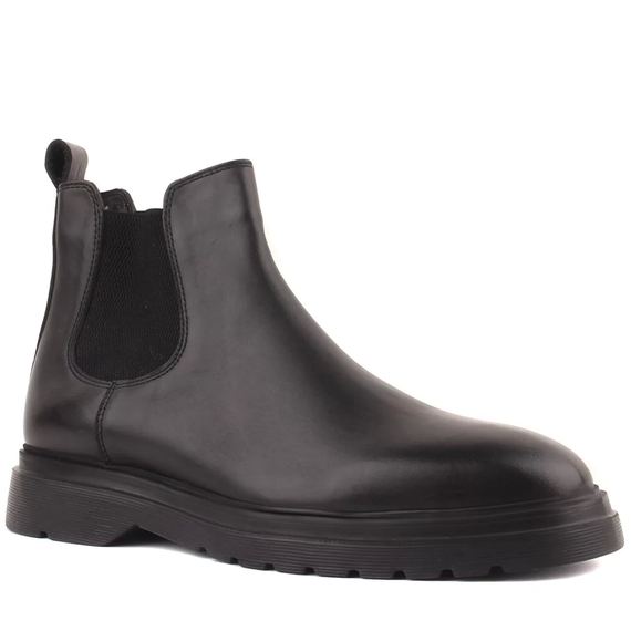 New Season Men's Eva Sole Leather Chelsea Casual Boots - Black - photo 4