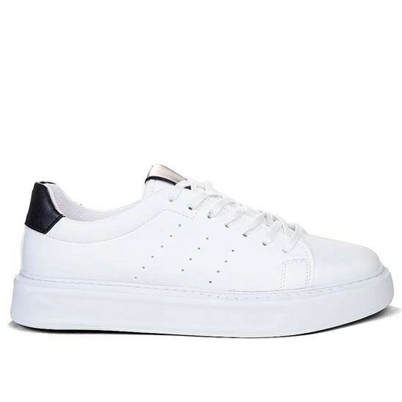 Men's Eva Sole Snekars Lace-Up Casual Sports Shoes -White-Black - photo 1