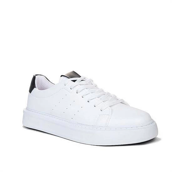 Men's Eva Sole Snekars Lace-Up Casual Sports Shoes -White-Black - photo 2