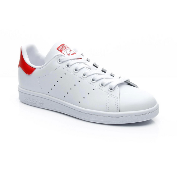 Men's Leather Stansmith Casual Sports Shoes-White-Red - photo 1