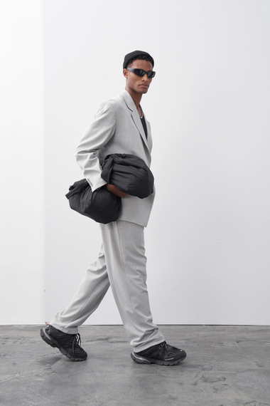 Men's Oversize Double Breasted Suit-Grey - photo 3