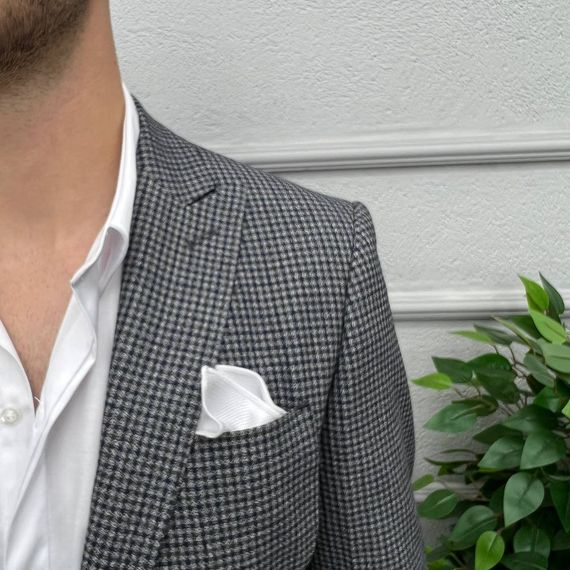 Men's Slim Fit Single Button Piti Square Sport Single Jacket-Navy Blue - photo 2