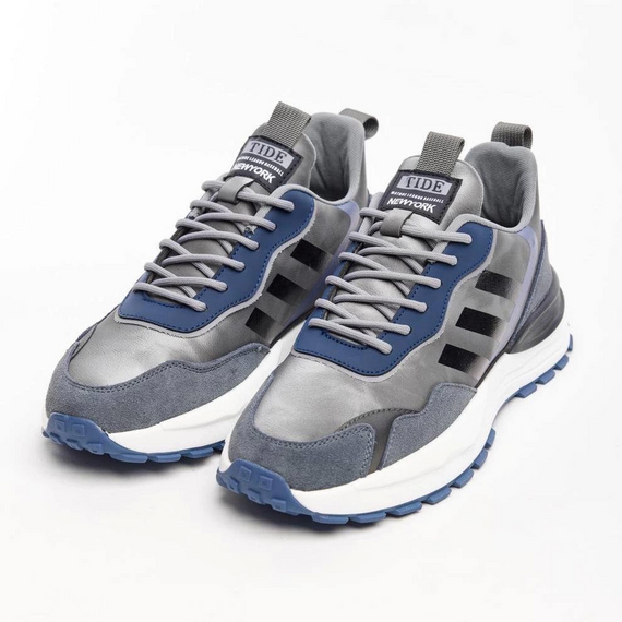 Erkek Günlük Ortopedik Akıllı Taban Spor Ayakkabı- Siyah-Gri - fotoğraf 5