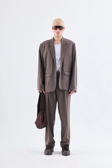 Men's Owersize Lycra Suit-Brown - photo 1