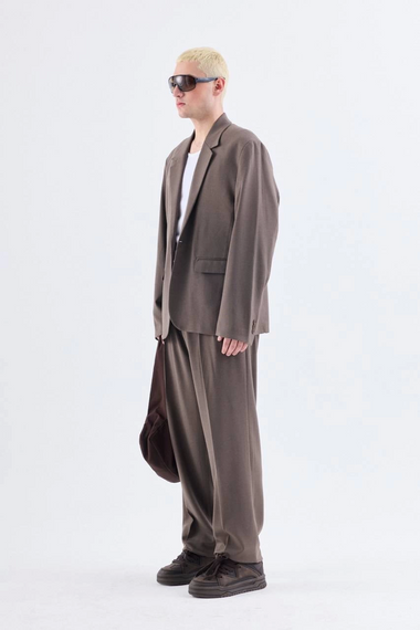 Men's Owersize Lycra Suit-Brown - photo 3