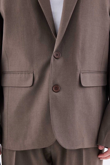 Men's Owersize Lycra Suit-Brown - photo 4