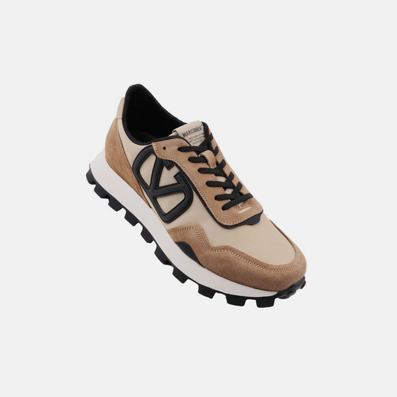 Мужские кожаные спортивные кроссовки Valentino, черные, для повседневной носки, с текстильной подкладкой и полиуретановой подошвой - фото 3