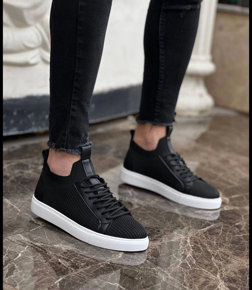 Кроссовки для мужчин Chekich, черно-белые, 100% веганские, 100% хлопковая подкладка, высота каблука 3 см, гарантированное качество, оригинал - фото 1