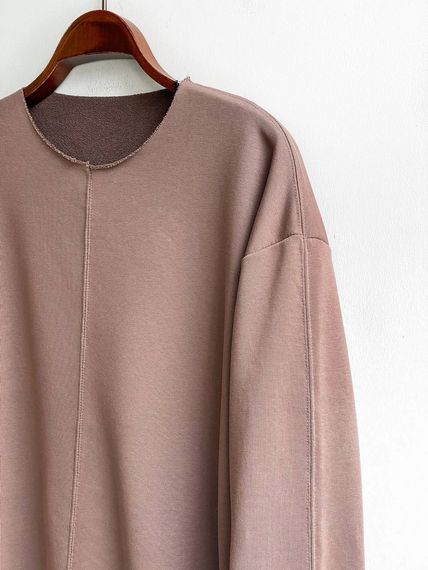 Erkek Bisiklet Pis Yaka Uzun Kol Owersıze Sweat - Kahverengi - fotoğraf 3