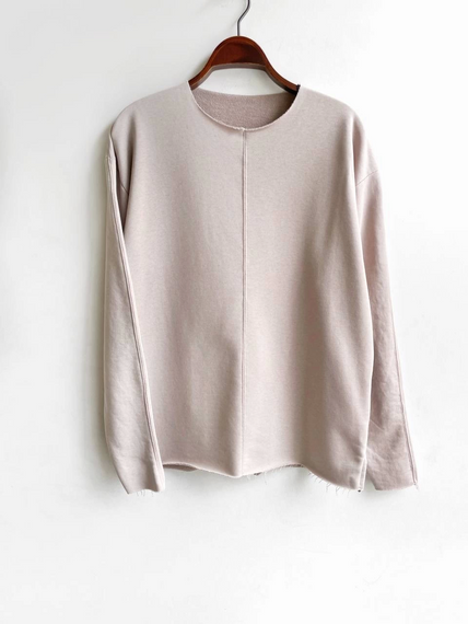 Erkek Bisiklet Pis Yaka Uzun Kol Owersıze Sweat - Kahverengi - fotoğraf 4