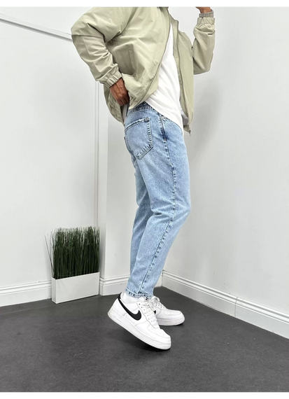 Men's Slim Fit Non-Stretch Denim Jeans - Ice Blue - photo 2