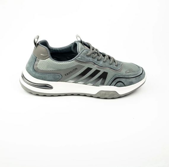 Чоловічі повсякденні ортопедичні спортивні черевики Marcomen - сірі, натуральна шкіра, шнурівка, імпортна підошва, стильний та зручний дизайн - фото 1