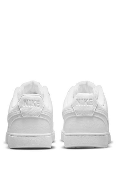 Unisex Deri Nike Court Vision Günlük Spor Ayakkabı-Beyaz-Beyaz - fotoğraf 2
