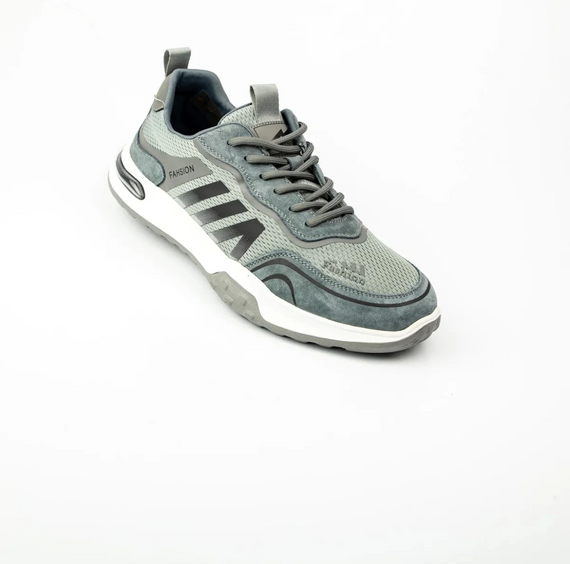 Чоловічі повсякденні ортопедичні спортивні черевики Marcomen - сірі, натуральна шкіра, шнурівка, імпортна підошва, стильний та зручний дизайн - фото 4