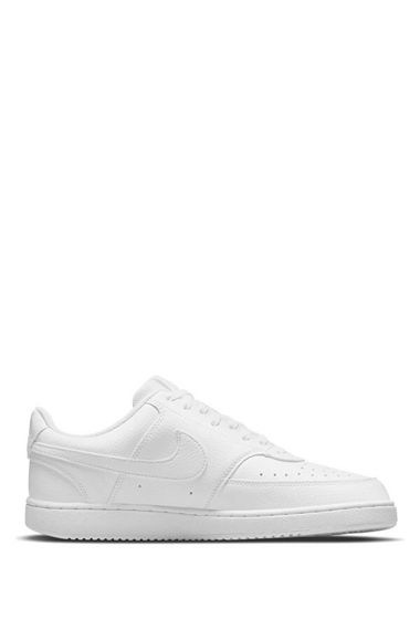 Unisex Deri Nike Court Vision Günlük Spor Ayakkabı-Beyaz-Beyaz - fotoğraf 5