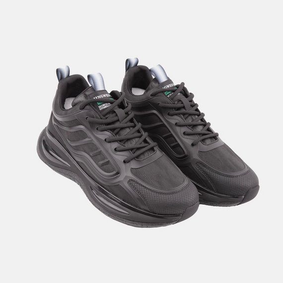 Мужские ортопедические спортивные обувь с умной подошвой - черная, доступные размеры: 40-47 - фото 4