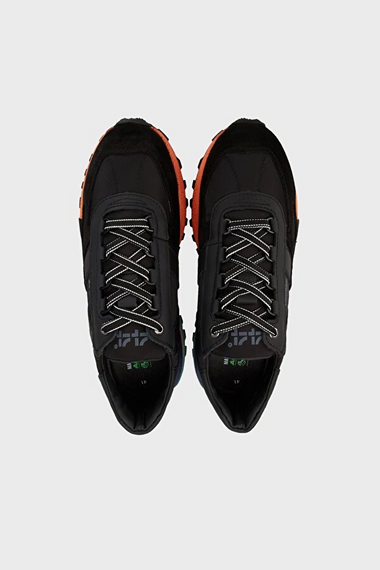Мужские повседневные ортопедические спортивные обувь Marcomen с шнуровкой, черный и оранжевый, натуральная кожа, импортная подошва, размер 40-47 - фото 4