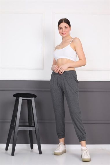 Anthracite Jogger Women's Elastic Leg Sweatpants Trousers - photo 3