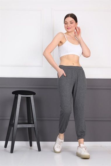 Anthracite Jogger Women's Elastic Leg Sweatpants Trousers - photo 2