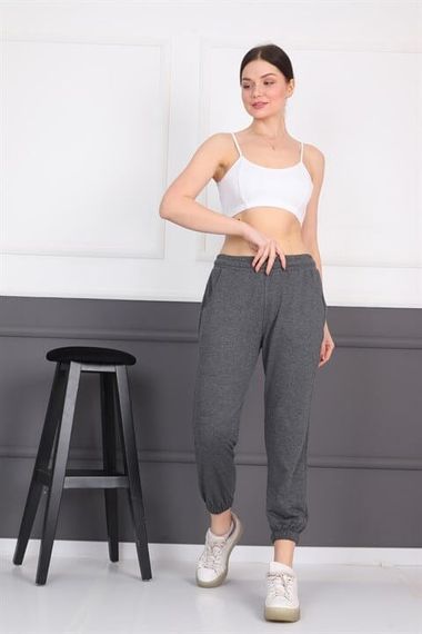 Anthracite Jogger Women's Elastic Leg Sweatpants Trousers - photo 4