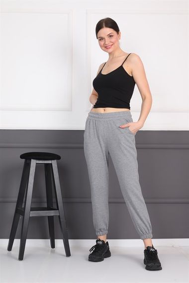 Gray Jogger Elastic Leg Women's Sweatpants Trousers - photo 2