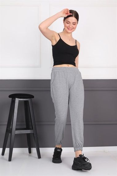 Gray Jogger Elastic Leg Women's Sweatpants Trousers - photo 3