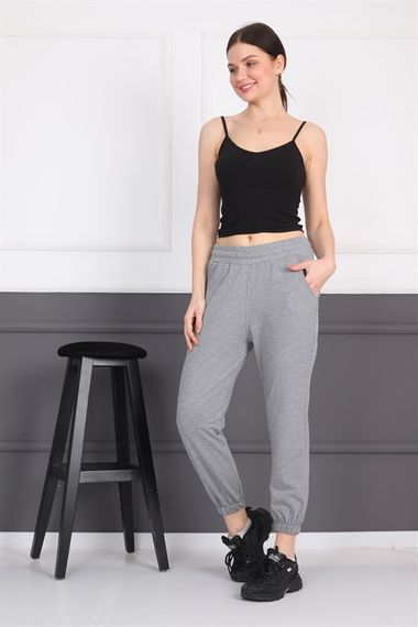 Gray Jogger Elastic Leg Women's Sweatpants Trousers - photo 4