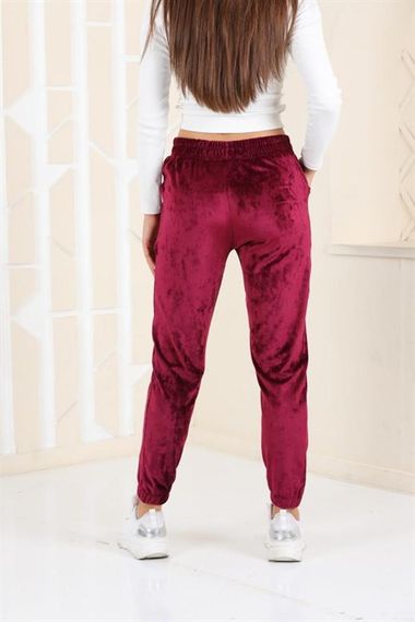 بنطلون رياضي نسائي من Plum Velvet بمقاسات كبيرة - بيجاما - مخطط Jogger مخطط - صورة 2