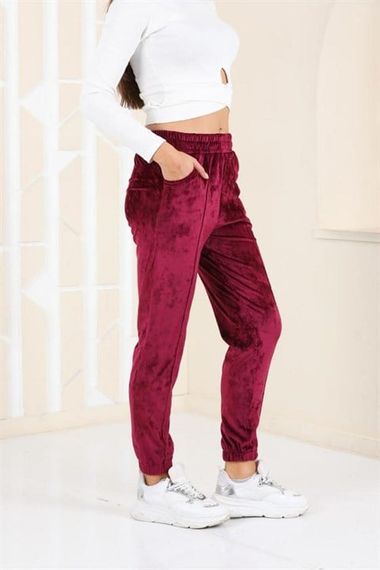 بنطلون رياضي نسائي من Plum Velvet بمقاسات كبيرة - بيجاما - مخطط Jogger مخطط - صورة 4