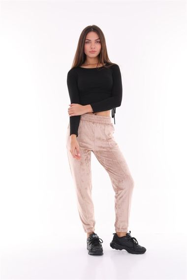 Plus Size Mink Velvet Women's Sweatpants - Pajamas - Jogger Striped Stripe - photo 1