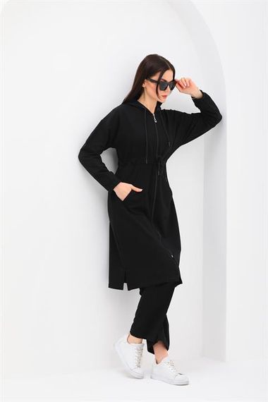 Trench Model Women's Tracksuit Set - Black - photo 4