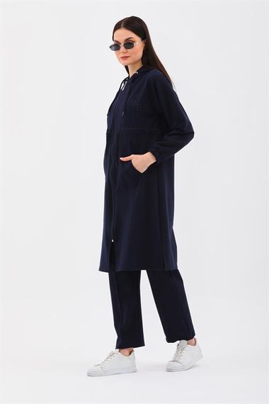 Trench Model Women's Tracksuit Set - Navy Blue - photo 3