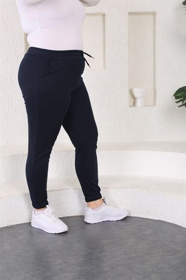 Women's Plus Size Navy Blue Jogger Sweatpants - photo 1