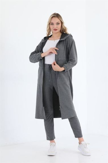 Trench Model Women's Tracksuit Set - Anthracite - photo 2