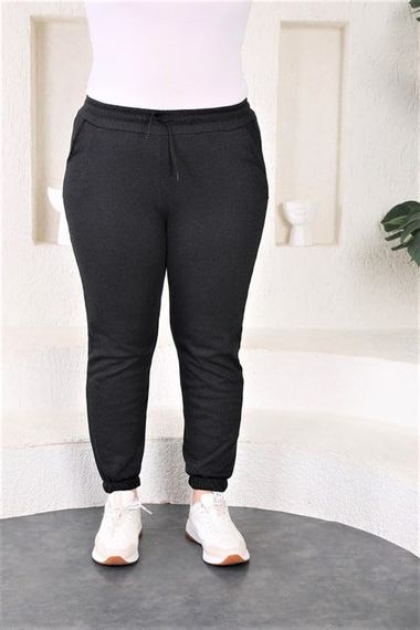 Women's Plus Size Anthracite Jogger Sweatpants - photo 4