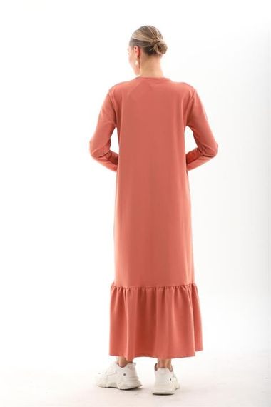 SALMON Blocked Skirt with Frills Hijab Daily Long Sports Casual Dress - photo 2