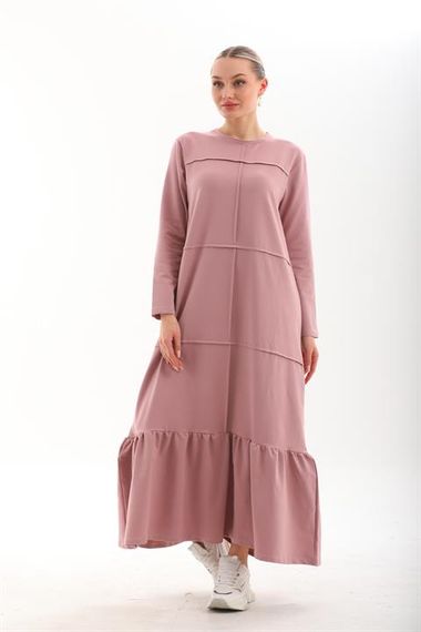 PUDRA Blocked Skirt with Frills Hijab Daily Long Sports Casual Dress - photo 5