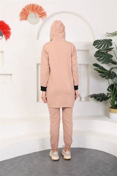 Mink Color Women's Hoodie Sweatshirt - Jogger Sport Suit - photo 4