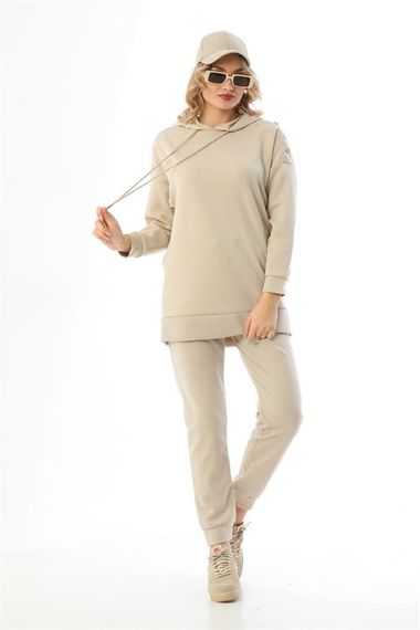 Judge Collar Trend Women's Tracksuit Set - Mink - photo 4