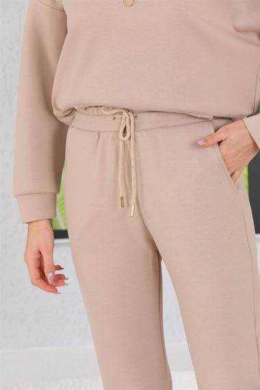 Judge Collar Trend Women's Tracksuit Set - Mink - photo 5