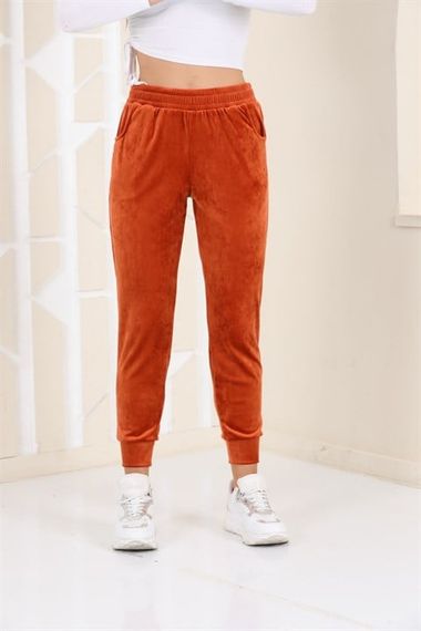 Tan Velvet Sweatpants - Pajamas - Jogger Model - photo 3