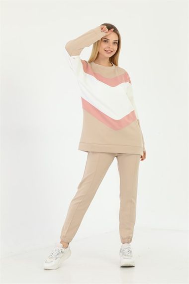 Color Garnish Daily Trend Sport Suit - Beige - photo 1