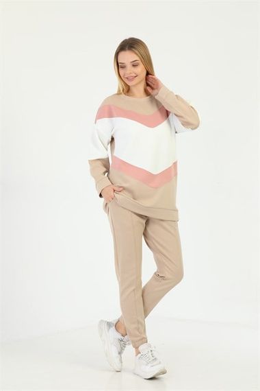 Color Garnish Daily Trend Sport Suit - Beige - photo 3