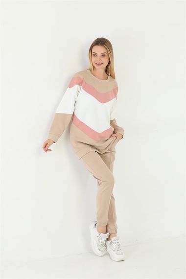 Color Garnish Daily Trend Sport Suit - Beige - photo 4