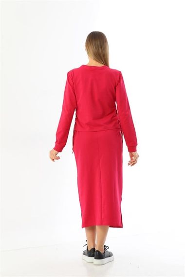 Girls Skirted Sports Bottom Top Double Suit - Pomegranate Flower - photo 2