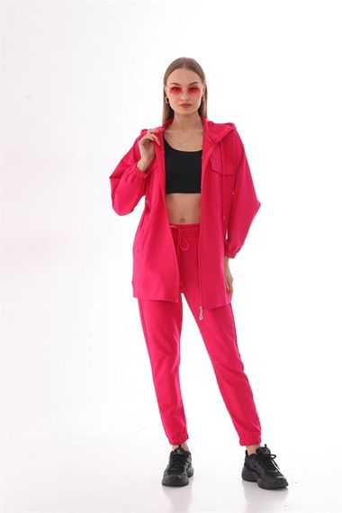 Женский спортивный комплект с карманами FUŞYA, высококачественный двухниточный материал, капюшон, двухчастный, подходит для повседневной и мусульманской моды - фото 2